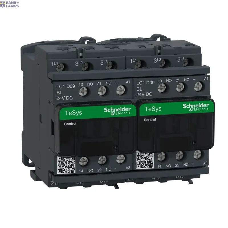 Schneider Electric Reversing Contactor TeSys D /TeSys Deca, 3P, 9 A, 24 V LC2D09BL