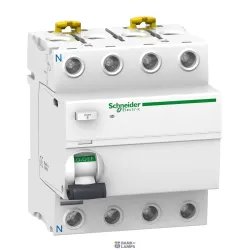 Schneider Electric A9R41440 — Residual Current Circuit Breaker Acti9 iIDK RCCB, 4P, 40A, Iid - RCCB - 30mA - Type AC