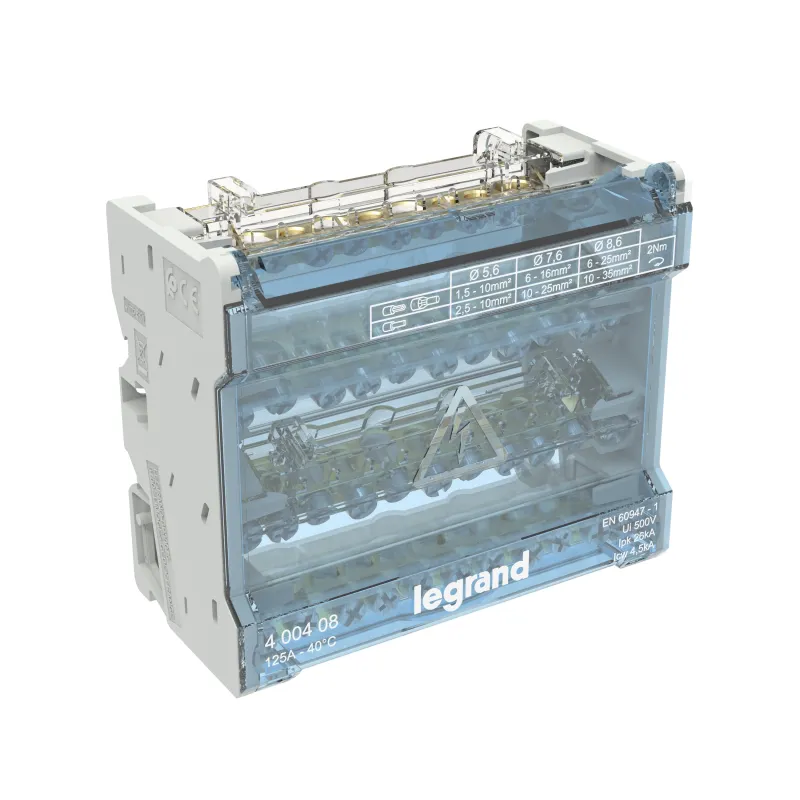 Legrand Distribution Block XL3 DISTRIBUTION SYSTEMS 125A, 4P, 6M, W 400408