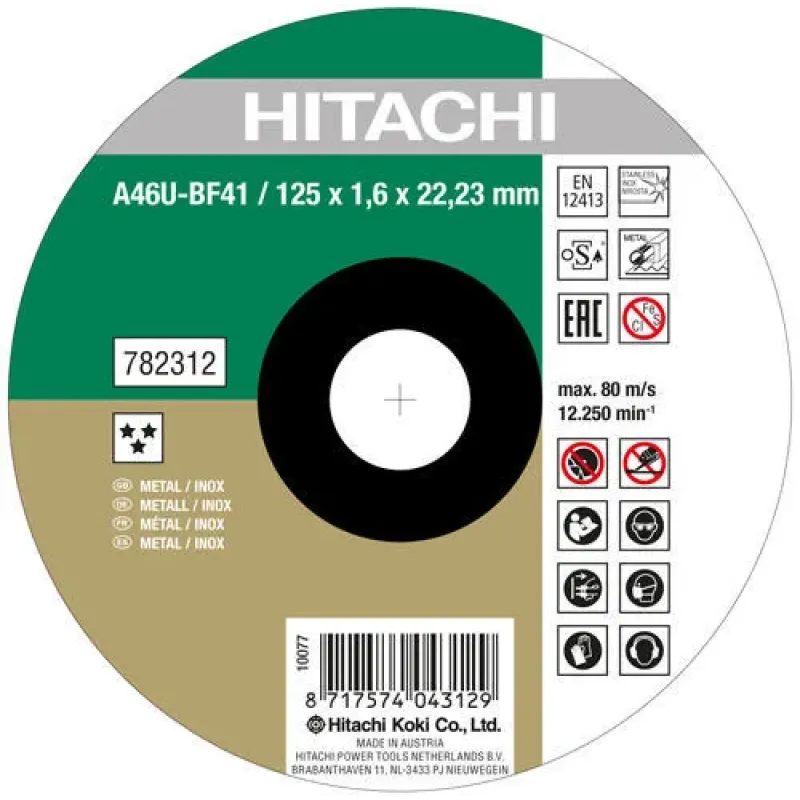 HITACHI Cutting wheel 230*1.9 INOX 8717574043150