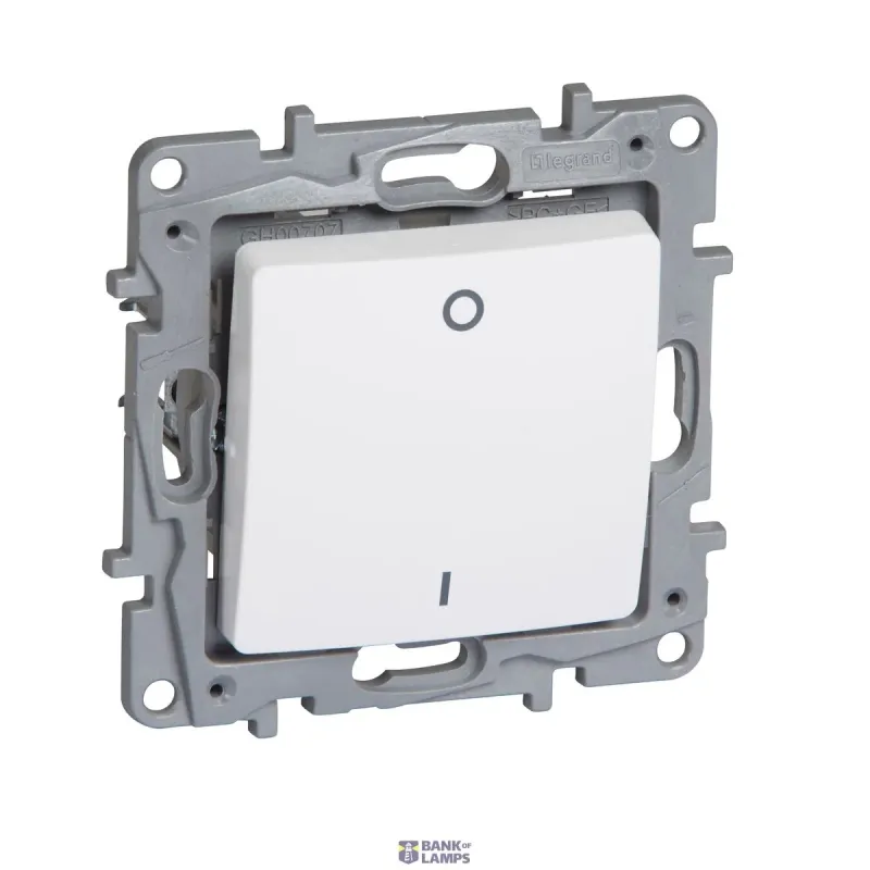 Legrand Double Switch 10A, 250V, 16A, 2-pole switch, RAL 9003 764517
