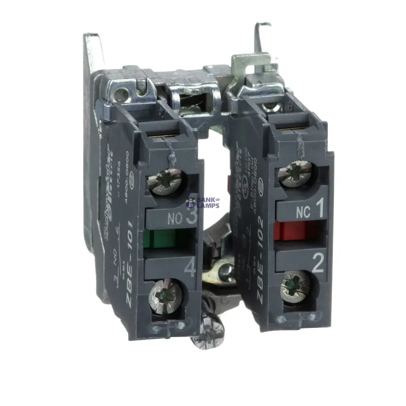 Schneider Electric Push-Button Body with Contact Block Harmony XB4, 3A, 1NO ZB4BZ105