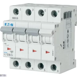 EATON 263995 — PL7-C16/3N автоматический выключатель (MCB), 16 A, 3p+N, characteristic: C EATON 263995 — PL7-C16/3N автоматический выключатель (MCB), 16 A, 3p+N, characteristic: C