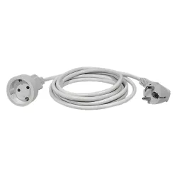 Extension bar 1 ligzda, 10m ar earthing 3x1.5 mm² balts EMOS