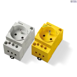 FINDER 7U0182300012 — Modular Socket DIN Rail Yellow 230V 16A LED FINDER 7U0182300012 — Modular Socket DIN Rail Yellow 230V 16A LED