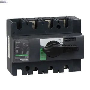 Schneider Electric 28912 — slēdzis Disconnector ComPact INS, 3P, 160 A, 125 V DC, IP40, Black, Rotary Handle Schneider Electric 28912 — slēdzis Disconnector ComPact INS, 3P, 160 A, 125 V DC, IP40, Black, Rotary Handle