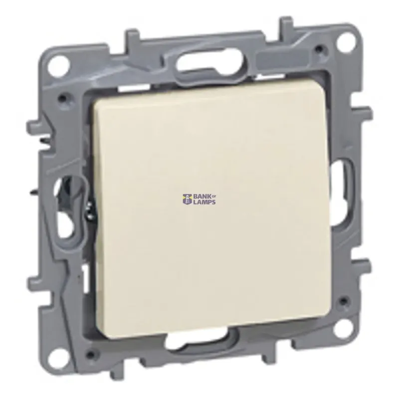 Legrand One-Way Switch Niloé 250 V, Ivory, 10 A, IP20, 75.8 mm 764600