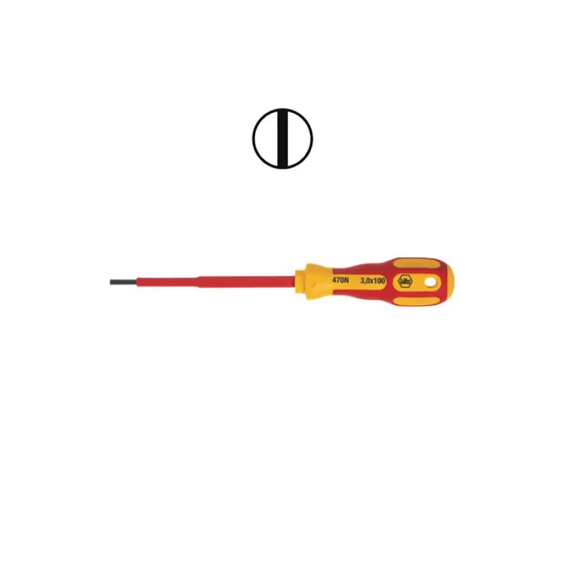 Wiha Screwdriver 470N 3K 4.0 x 100 VDE-Insulated 25466
