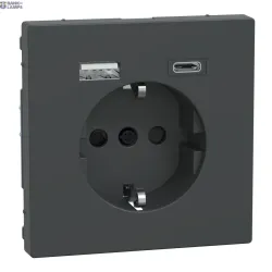 Schneider Electric MTN2367-6034 — Socket Outlet Merten System D, 3 A, Merten, Schu SO W USB A+C TP Ant Schneider Electric MTN2367-6034 — Socket Outlet Merten System D, 3 A, Merten, Schu SO W USB A+C TP Ant