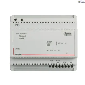 BTicino 346050 — DIN Rail Power Supply IP20, 6 DIN Modules, Screw connection, 50–60Hz, Grey BTicino 346050 — DIN Rail Power Supply IP20, 6 DIN Modules, Screw connection, 50–60Hz, Grey