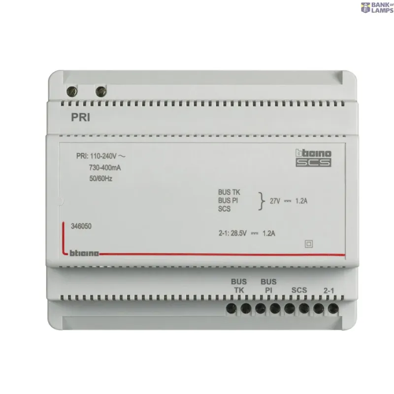 BTicino DIN Rail Power Supply IP20, 6 DIN Modules, Screw 346050