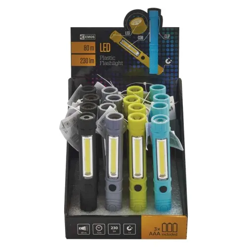 EMOS Lukturītis LED 3W + 1LED, 230lm, ar magnētu, EMOS P3897