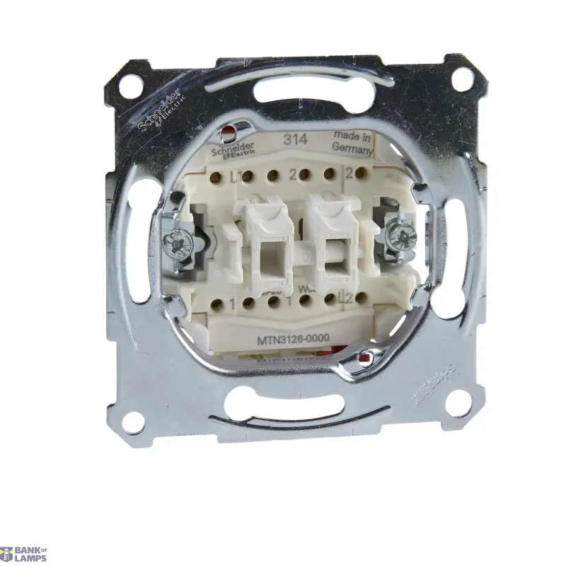 Schneider Electric Switch Merten Aquadesign 1P, 250 V, Double Two-way Insert 1 MTN3126-0000