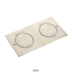 Legrand 089702 — Rectangular Double-Gang Floor розетка Cover Plate Stainless Steel, IP44, IK08, Metal, 172 mm