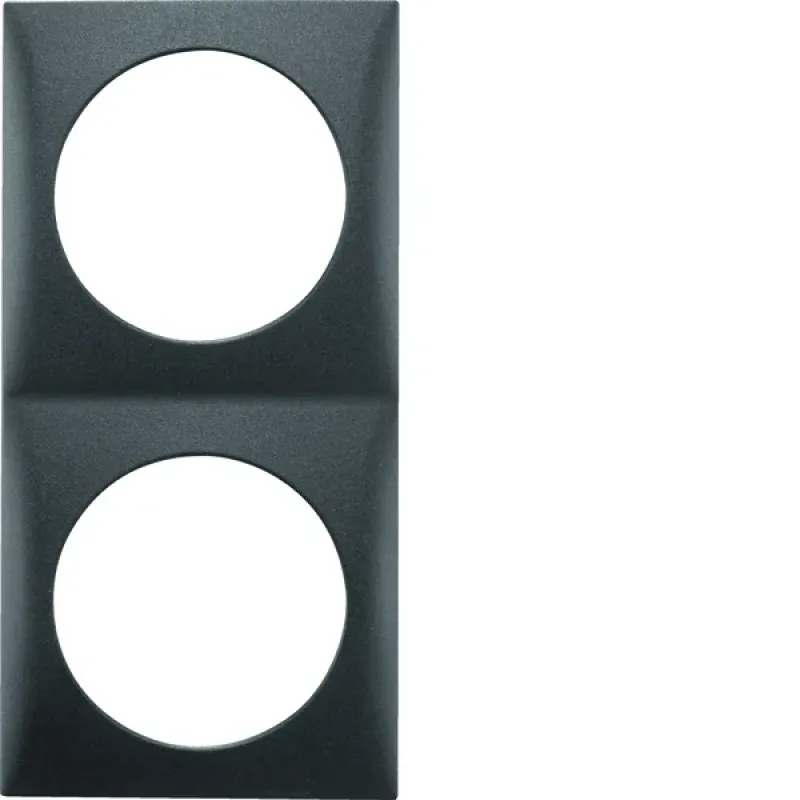 Berker Integro Flow Frame, 2-Gang Anthracite Matt 918262515