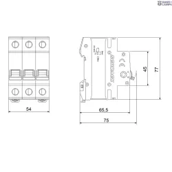 SCHRACK AZ200203-- — Load Break Switch AMPARO Main (Isolator) 100A, 3P, Main Load Breaker, 54x77mm SCHRACK AZ200203-- — Load Break Switch AMPARO Main (Isolator) 100A, 3P, Main Load Breaker, 54x77mm