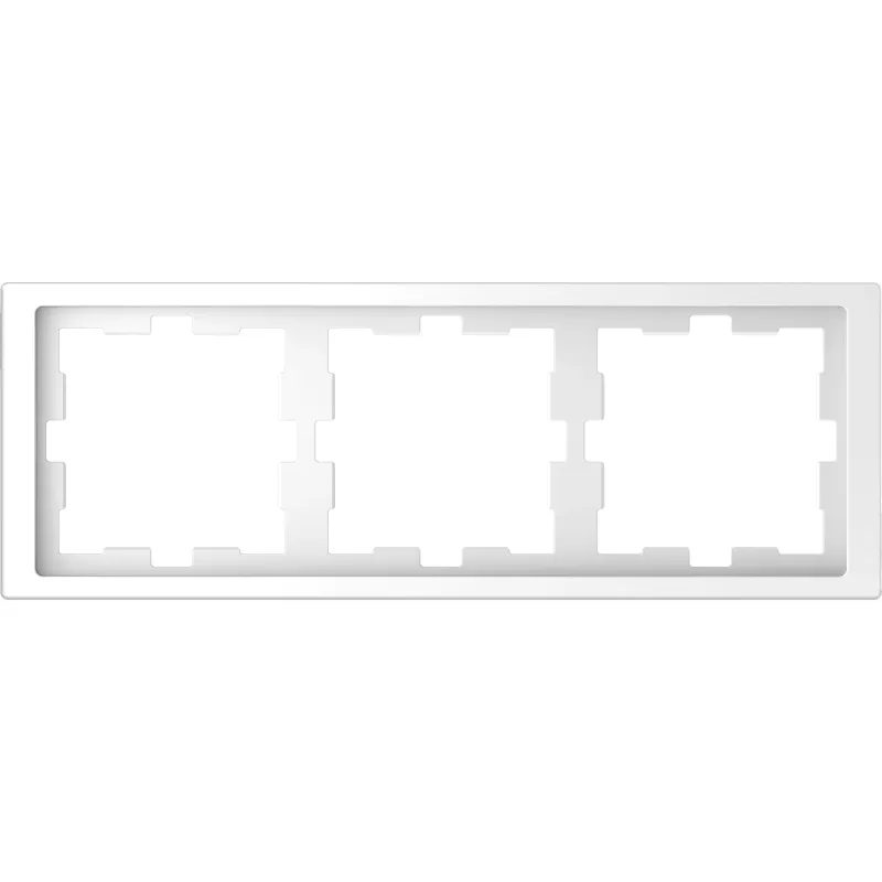Schneider Electric Frame Merten System D, White, 3-Gang MTN4030-6535