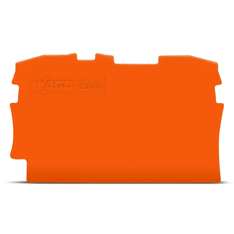 WAGO End and Intermediate Plate Orange, 0.7 mm Thick 2000-1292