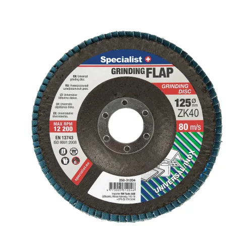 Specialist+ SPECIALIST+ vēdekļveida slīpēšanas disks ZK40, 125 mm 250-31204