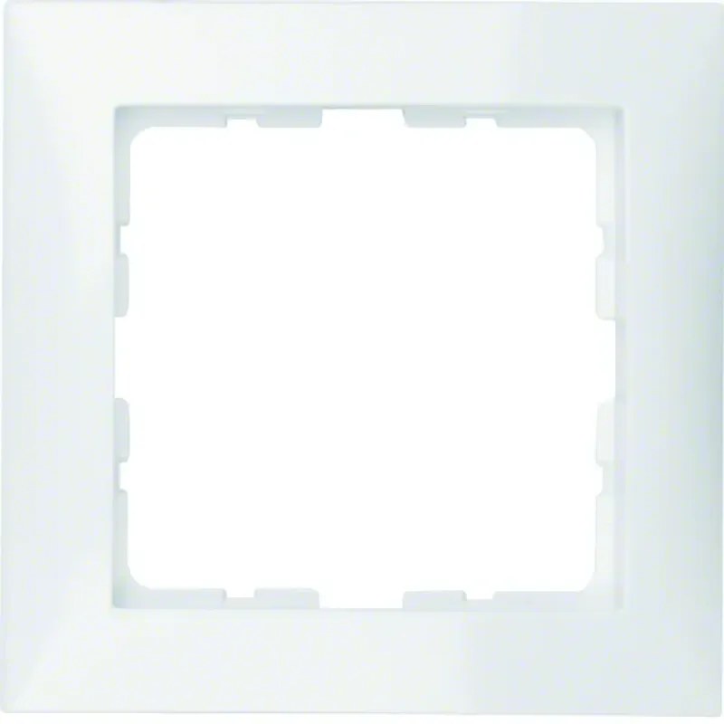 Berker Frame 1gang, S.1, p. white glossy 10118989