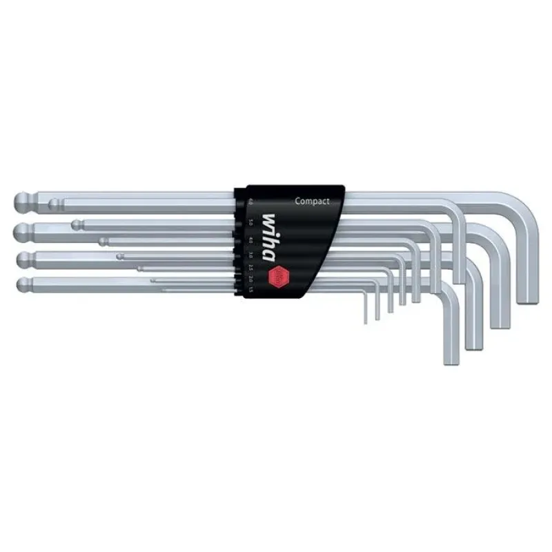 Wiha Hexagon Ball-End L-Shaped Key Set Compact (36453) in Holder 36453