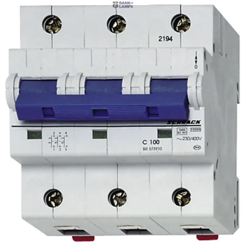 SCHRACK Miniature Circuit Breaker BR High Current C125/3, 15kA BR573912--