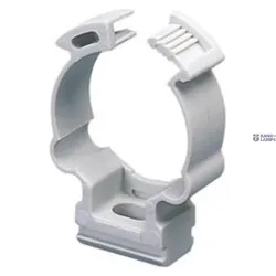 GEWISS GW50607 — Shockproof Polymer Saddle Collar Clip For External Conduits Ø 25mm, Grey RAL 7035 GEWISS GW50607 — Shockproof Polymer Saddle Collar Clip For External Conduits Ø 25mm, Grey RAL 7035