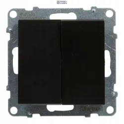 Legrand 721405 — Two-Gang One-Way Switch Suno 10AX, 10A, Black, Matt, 250V