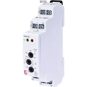 ETI 002471416 — Monitoring реле HRN-54 Supply 400V AC, Umax/Umin + Phase Sequence/Failure, 1CO, 8A