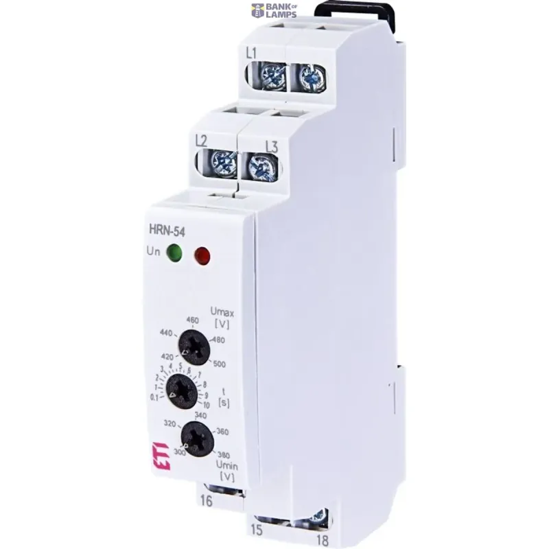 ETI Monitoring Relay HRN-54 Supply 400V AC, Umax/Umin + Phase 002471416