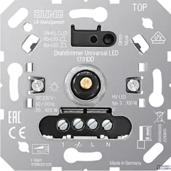 Jung 1731DD — Dimmer , Flush-Mounted, Universal Rotary Dimmer LED Jung 1731DD — Dimmer , Flush-Mounted, Universal Rotary Dimmer LED