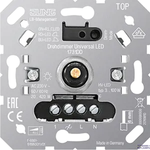 Jung 1731DD — Dimmer , Flush-Mounted, Universal Rotary Dimmer LED