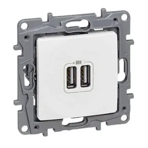 Legrand 764594 — Dual USB-A Charger Niloé 3 A, 2.4 A, 15 W, 12 W, White Legrand 764594 — Dual USB-A Charger Niloé 3 A, 2.4 A, 15 W, 12 W, White
