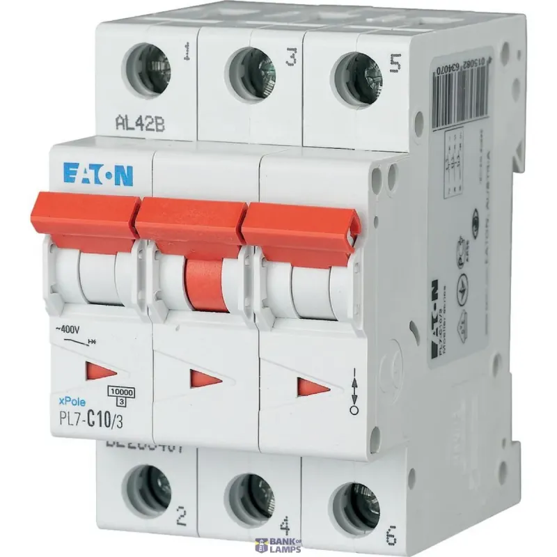 EATON PL7-C10/3 Miniature circuit breaker (MCB), 10 A, 3p 263407