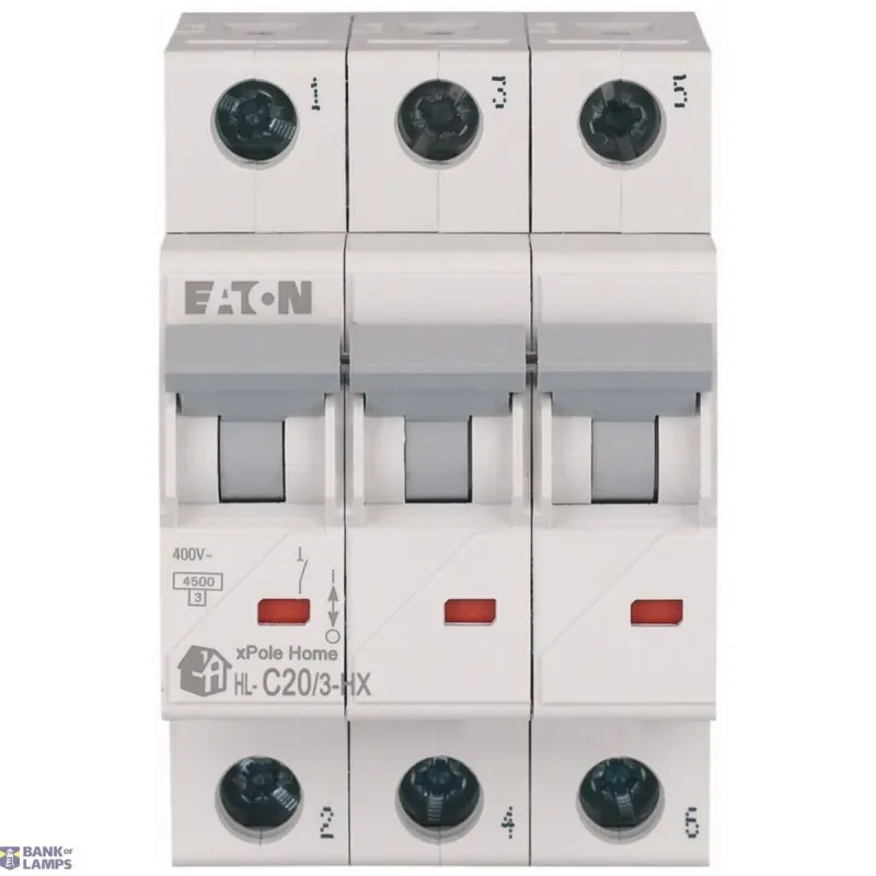 EATON Miniature circuit breaker (MCB), 20 A, 3p, characteristic: C 194892