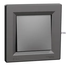 Schneider Electric EPH0400471 — Switch Asfora, 1P, Screwless Terminals, IP44, Anthracite