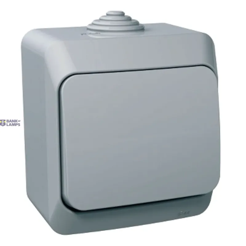 Schneider Electric Installation Switch Cedar Plus, 1P, Grey, ole Switch - 16AX WDE000610