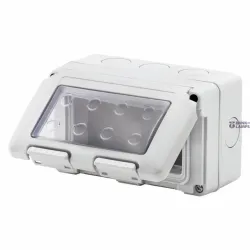 GEWISS GW27044 — Watertight Enclosure For System Devices 4 Gang, Grey Ral 7035, Ip55 GEWISS GW27044 — Watertight Enclosure For System Devices 4 Gang, Grey Ral 7035, Ip55