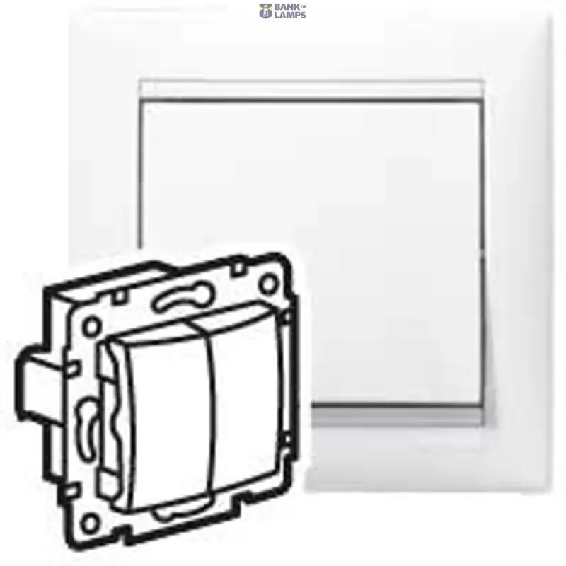 Legrand Switch Double Valena Life White, 1P, 10A, 250V, IP31 774405