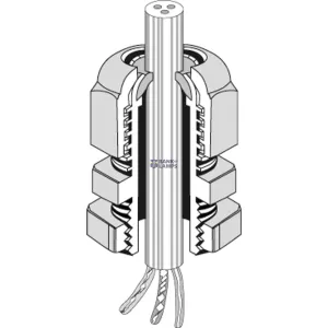 HENSEL 3600213 — Cable Gland AKM 40 M40, 19–28mm, IP66/IP67, Grey, Outdoor