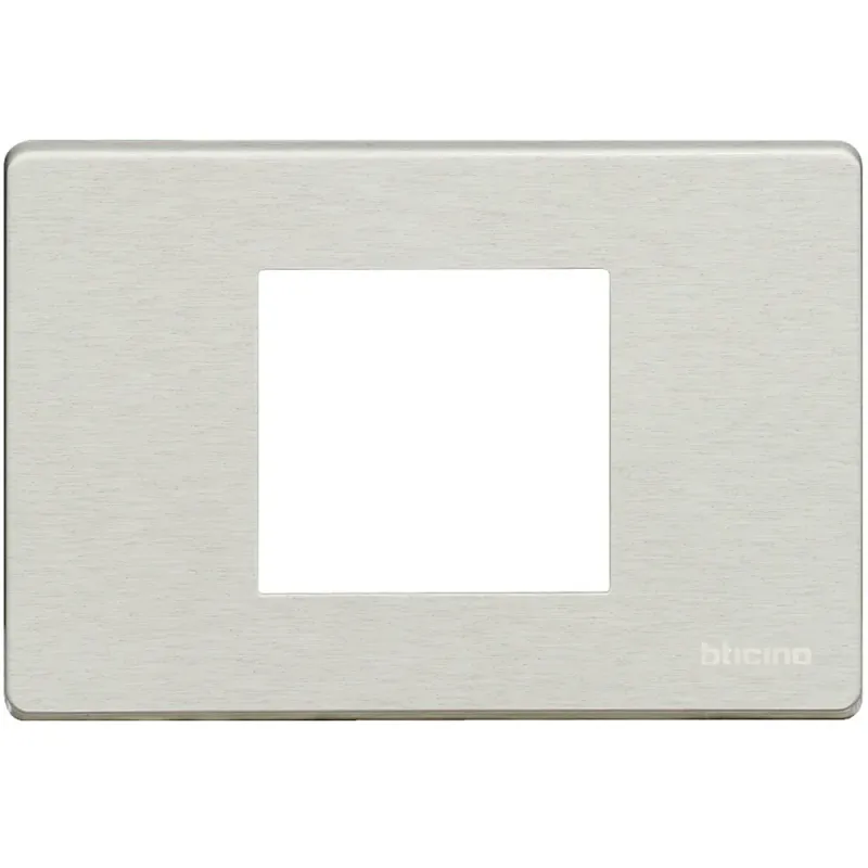 BTicino Cover Plate Matix 2 Modules, IP20, Grey, 118×80×7mm 503-23A-X