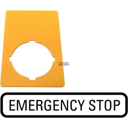 EATON 216472 — M22-XZK-GB99 Label, emergency switching off, yellow, HxW=50x33mm, emergency-Stop EATON 216472 — M22-XZK-GB99 Label, emergency switching off, yellow, HxW=50x33mm, emergency-Stop