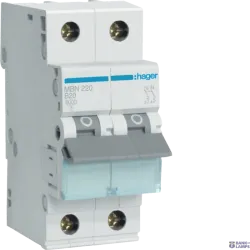 Hager MBN220 — автоматический выключатель 2P, 6 kA B-20 A, 2M