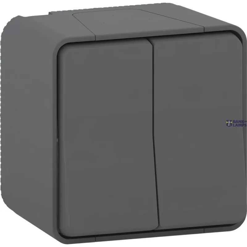 Schneider Electric Installation Switch Mureva Styl, IP55, Double Two-Way MUR35022