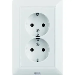Busch-Jaeger 2TKA00003904 — 202 EUJ-94 Cover Plates (partly incl. Insert) Protective Contact (SCHUKO) alpine white - Basic55 Busch-Jaeger 2TKA00003904 — 202 EUJ-94 Cover Plates (partly incl. Insert) Protective Contact (SCHUKO) alpine white - Basic55