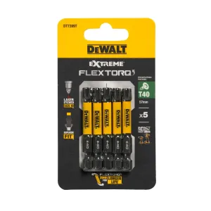 FLEXTORQ T40 отвёртка биты 57 mm, DeWALT, 5 шт.