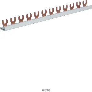 Hager KDN163A — Busbar Insulated, 1P fork 10 mm², 12M Hager KDN163A — Busbar Insulated, 1P fork 10 mm², 12M
