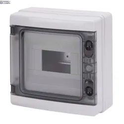 GEWISS GW40102 — Smooth Walls Enclosure Pre-arranged For Terminal Block, 8m IP65, 215x210x100, Grey RAL 7035