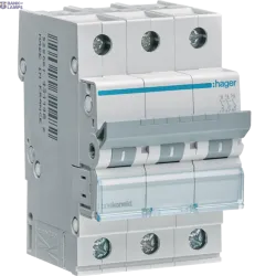 Hager MCN320 — автоматический выключатель 3P, 6 kA C-20 A, 3M