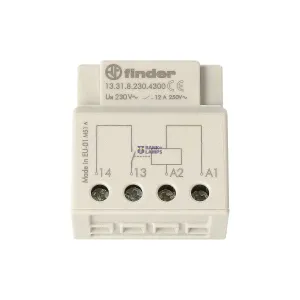 FINDER 133182304300 — Monostable Relay switch Box Mount, 1NO, 12A, 230VAC FINDER 133182304300 — Monostable Relay switch Box Mount, 1NO, 12A, 230VAC